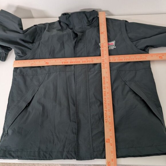 Krispy Kreme Donuts Employee Jacket Size Large Green All Climate Wear Full Zip - Picture 12 of 14